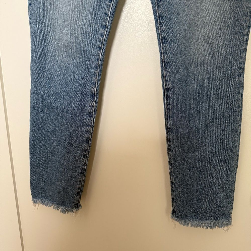Madewell The Perfect Vintage Jeans Womens 25 Blue Straight Leg Denim Stretch - Picture 3 of 13